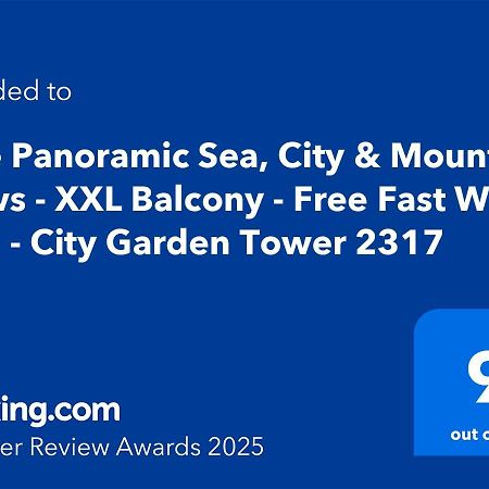 Rare Panoramic Sea, City & Mountain Views - Xxl Balcony - Free Fast Wifi - Pool - City Garden Tower 2317 Lägenhet Pattaya Exteriör bild