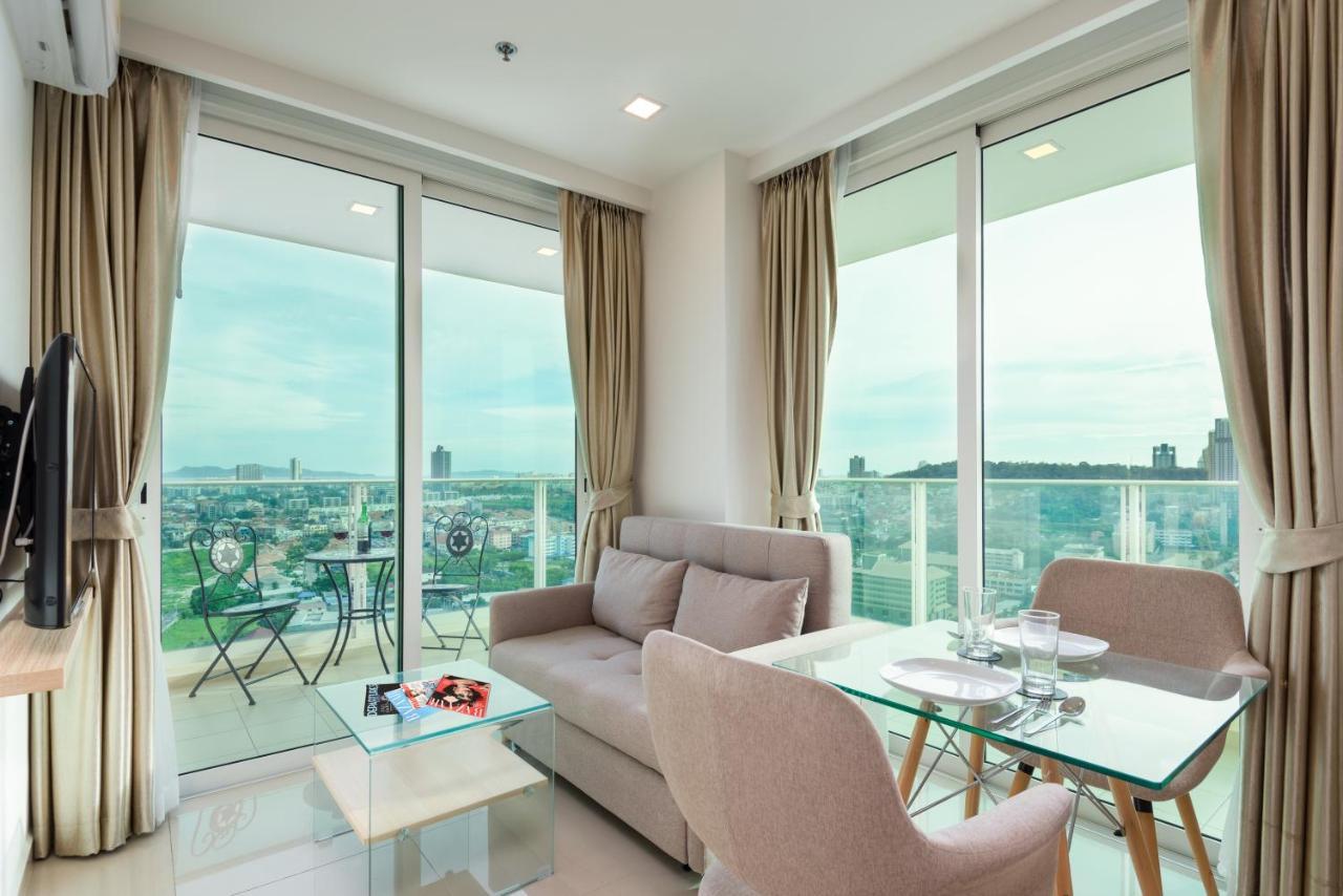 Rare Panoramic Sea, City & Mountain Views - Xxl Balcony - Free Fast Wifi - Pool - City Garden Tower 2317 Lägenhet Pattaya Exteriör bild