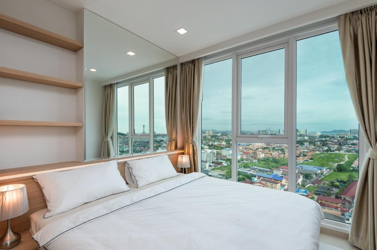 Rare Panoramic Sea, City & Mountain Views - Xxl Balcony - Free Fast Wifi - Pool - City Garden Tower 2317 Lägenhet Pattaya Exteriör bild