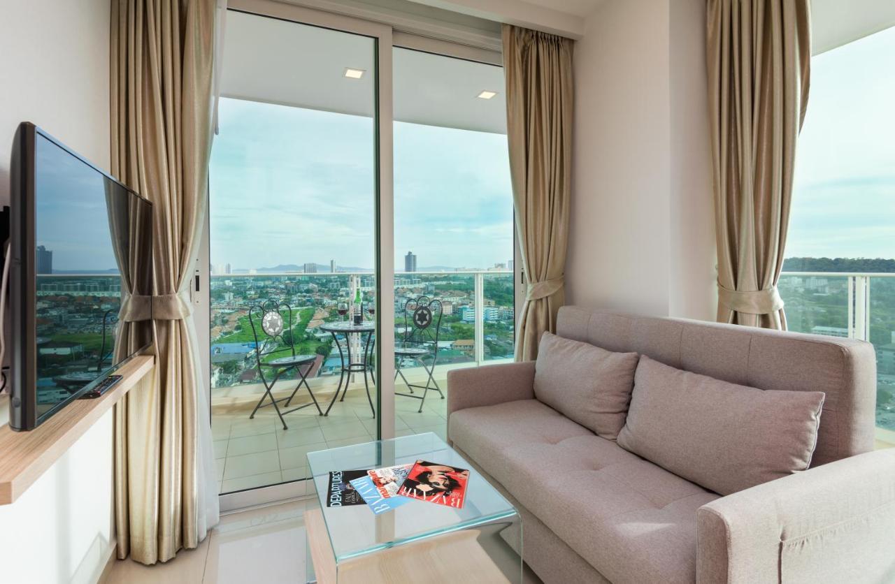 Rare Panoramic Sea, City & Mountain Views - Xxl Balcony - Free Fast Wifi - Pool - City Garden Tower 2317 Lägenhet Pattaya Exteriör bild