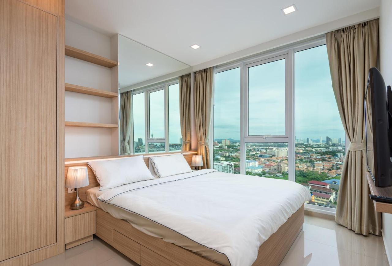 Rare Panoramic Sea, City & Mountain Views - Xxl Balcony - Free Fast Wifi - Pool - City Garden Tower 2317 Lägenhet Pattaya Exteriör bild