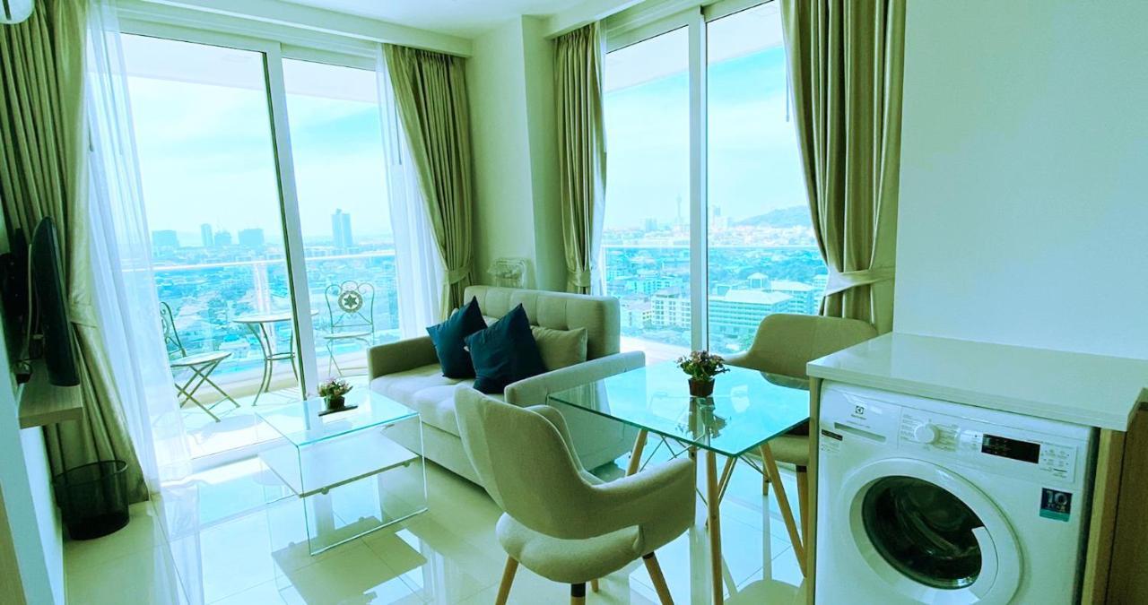 Rare Panoramic Sea, City & Mountain Views - Xxl Balcony - Free Fast Wifi - Pool - City Garden Tower 2317 Lägenhet Pattaya Exteriör bild