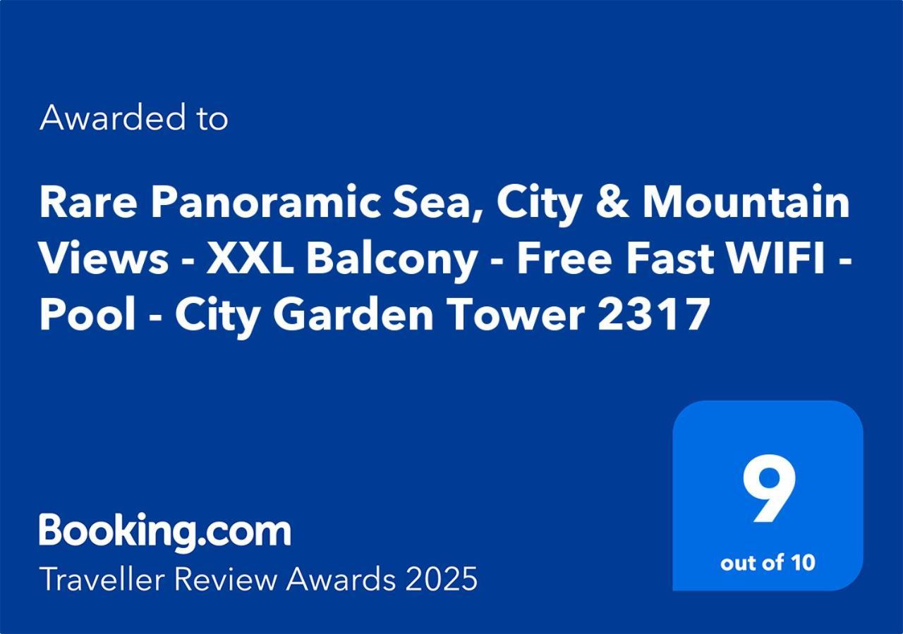 Rare Panoramic Sea, City & Mountain Views - Xxl Balcony - Free Fast Wifi - Pool - City Garden Tower 2317 Lägenhet Pattaya Exteriör bild